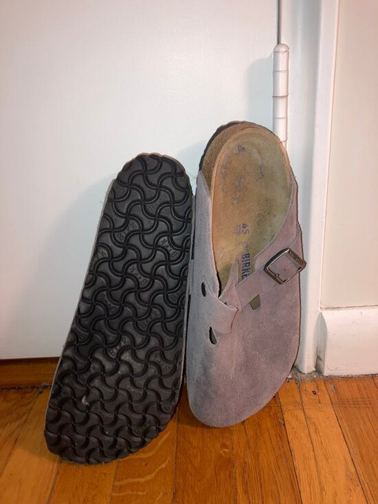 Birkenstock Boston Suede Faded Purple Men\'s Size 45/ US 12 EUC main image 4